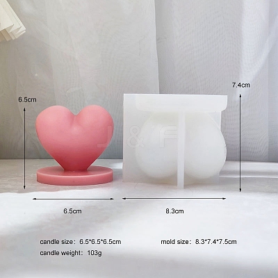 Heart DIY Food Grade 3D Silicone Molds PW-WG41733-01-1
