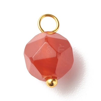 Chakra Theme Natural Genmstone Charms PALLOY-JF01241-1