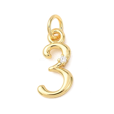 Brass Micro Pave Cubic Zirconia Pendants KK-D019-28G-03-1