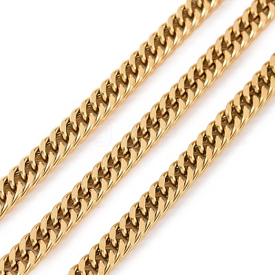 Ion Plating(IP) 304 Stainless Steel Cuban Link Chains STAS-N0013-21G-1