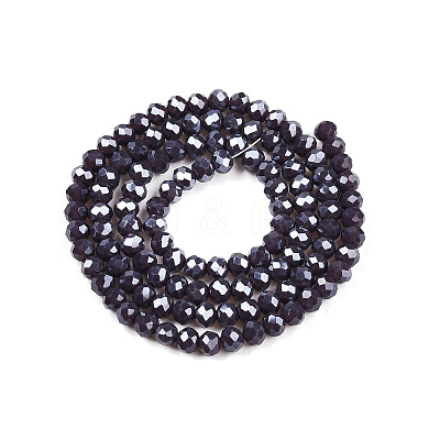 Electroplate Glass Beads Strands EGLA-A044-P4mm-A11-1