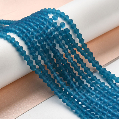 Imitate Austrian Crystal Frosted Glass Beads Strands EGLA-A039-T6mm-MD01-1