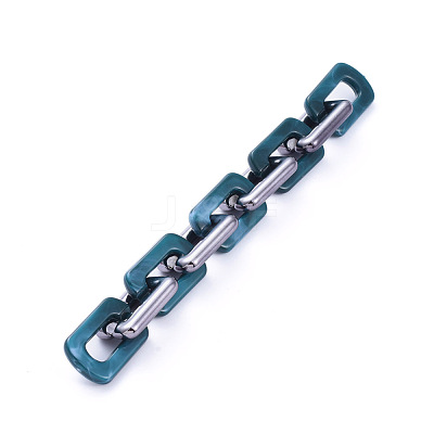 Handmade Acrylic Cable Chains AJEW-JB00673-03-1