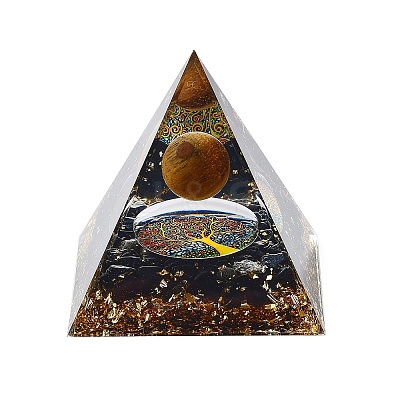 Orgonite Pyramid Resin Energy Generators DJEW-D013-01A-1