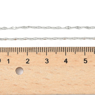304 Stainless Steel Dapped Chain Necklaces NJEW-Z084-02P-03-1