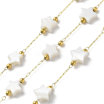 Ion Plating(IP) Real 18K Gold Plated 316 Stainless Steel Paperclip Chains AJEW-Z026-02B-1