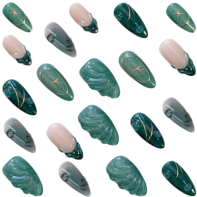 1 Bag ABS Plastic Press On False Nails MRMJ-CP0001-60-1