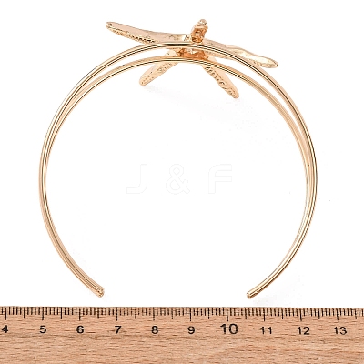 Alloy Cuff Bangles for Women BJEW-Z168-01G-02-1
