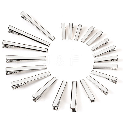 70Pcs 7 Styles Iron Flat Alligator Hair Clip Findings IFIN-TA0001-69-1