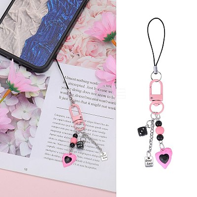 4Pcs Alloy Enamel Mobile Strap DIY-SZ0009-98-1