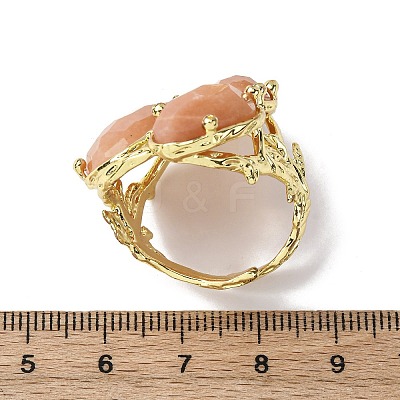 Natural Quartz Cuff Rings RJEW-M076-06G-1