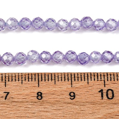 Cubic Zirconia Beads Strands G-G792-47-09C-1