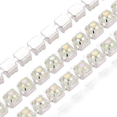 Iron & ABS Plastic Imitation Pearl Tennis Chains CH-Q006-01A-14-1