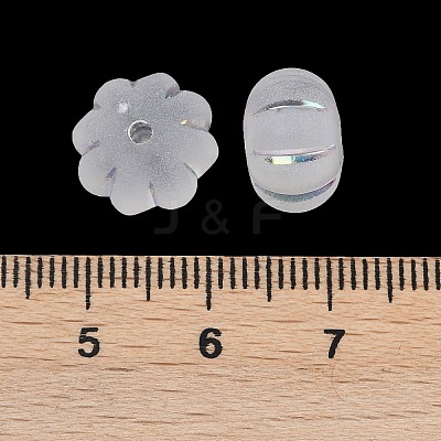 Frosted Transparent Acrylic Beads OACR-P029-03B-06-1