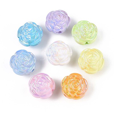 UV Plating Opaque Acrylic Beads SACR-N019-01-1