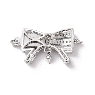 Brass Micro Pave Clear Cubic Zirconia Box Clasps LS-KK-G427-09P-1