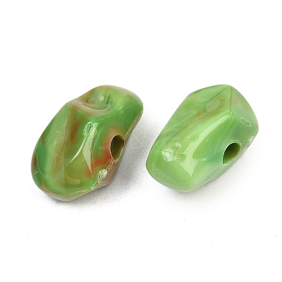 Opaque Acrylic European Beads OACR-G064-10M-1