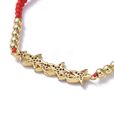 Adjustable Nylon Thread Braided Beads Bracelets BJEW-JB04431-1