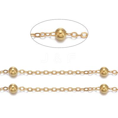Brass Flat Oval Cable Chains X-CHC018Y-G-1