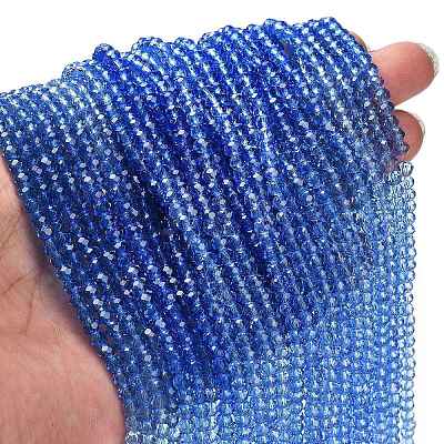 Transparent Painted Glass Beads Strands X1-DGLA-A034-T3mm-A01-1