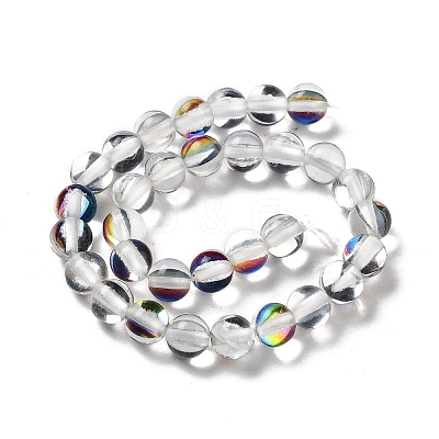 Synthetic Moonstone Beads Strands G-P528-J01-08-1