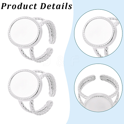 DIY Oval Finger Rings Making Kit DIY-BBC0003-15P-1