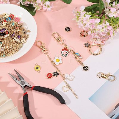 1 Bag DIY Keychain Kit DIY-GL0007-19B-1