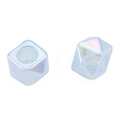Electroplate Acrylic European Beads OACR-N010-061-1