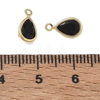 Brass Pave Cubic Zirconia Charms CU-CBABEB3-04G-1