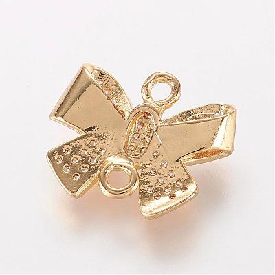Brass Micro Pave Cubic Zirconia Links ZIRC-K062-06G-1