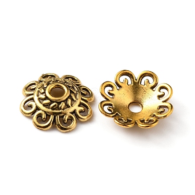 Tibetan Style Alloy Bead Caps FIND-WH0116-06C-AG-1