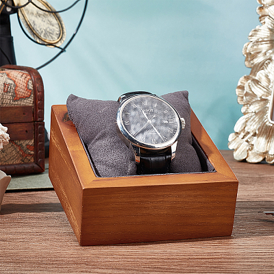 Rectangle Wood Bracelet Watch Display Stands ODIS-WH0030-38-1