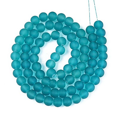 Baking Paint Transparent Glass Bead Strands X-GLAA-S031-10mm-37-1