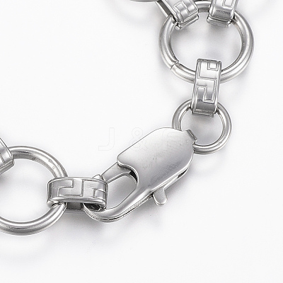 304 Stainless Steel Link Bracelets BJEW-F292-05P-1