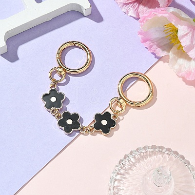 Plastic Enamel Flower Link Bag Strap FIND-YW00001-01-1