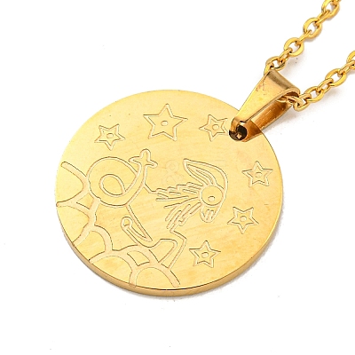 Constellation Pendant Necklaces NJEW-S422-04G-10-1