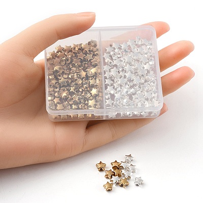 200Pcs 2 Colors CCB Plastic Beads CCB-YW0001-13-1