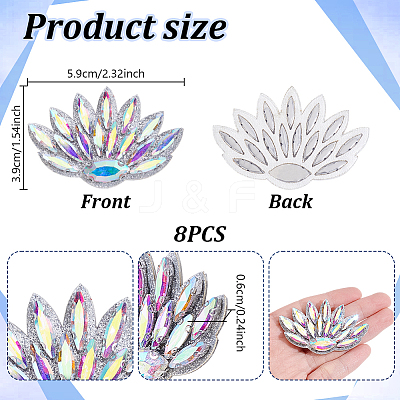 Glass Clothing Patches PATC-WH0028-025A-1