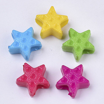 Opaque Acrylic Beads Rhinestone Settings SACR-N008-125-1