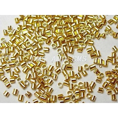 Brass Crimp Beads X-KK-S070-G-LF-1