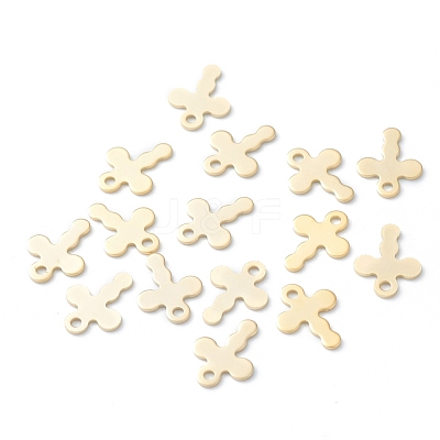 304 Stainless Steel Tiny Cross Charms STAS-H149-07G-1