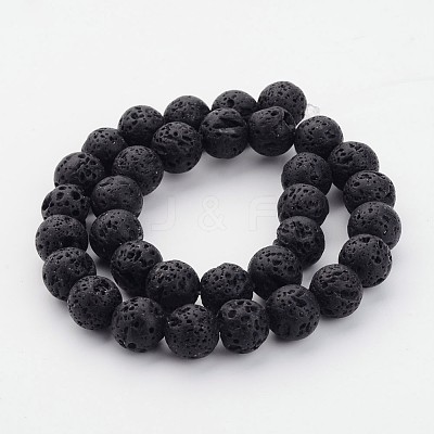 Natural Lava Rock Beads Strands G434-12-1