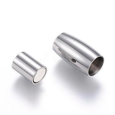 Tarnish Resistant 304 Stainless Steel Magnetic Clasps with Glue-in Ends STAS-D159-23-1