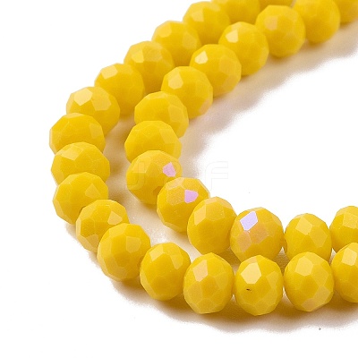 Electroplate Opaque Solid Color Glass Beads Strands EGLA-A034-P3mm-L02-1