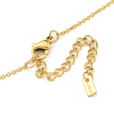 Ion Plating(IP) 304 Stainless Steel Cable Chain Necklace NJEW-A027-03G-1
