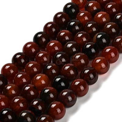 Dyed Natural Agate Beads Strands G-G203-10A-10mm-1