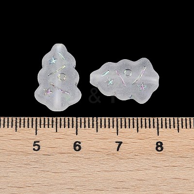 Frosted Transparent Acrylic Beads OACR-P029-04B-01-1