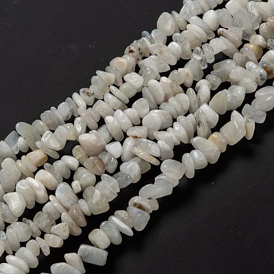 Natural Rainbow Moonstone Beads Strands G-A200-02-1