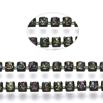 Electrophoresis Iron Rhinestone Strass Chains CHC-Q009-SS12-B10-1