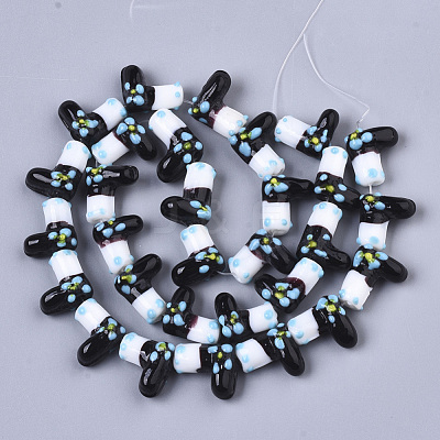 Handmade Lampwork Beads Strands LAMP-R142-04A-1